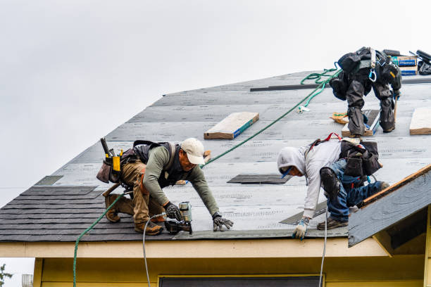 Professional Gutter Installation technician working in Randolph, NJ